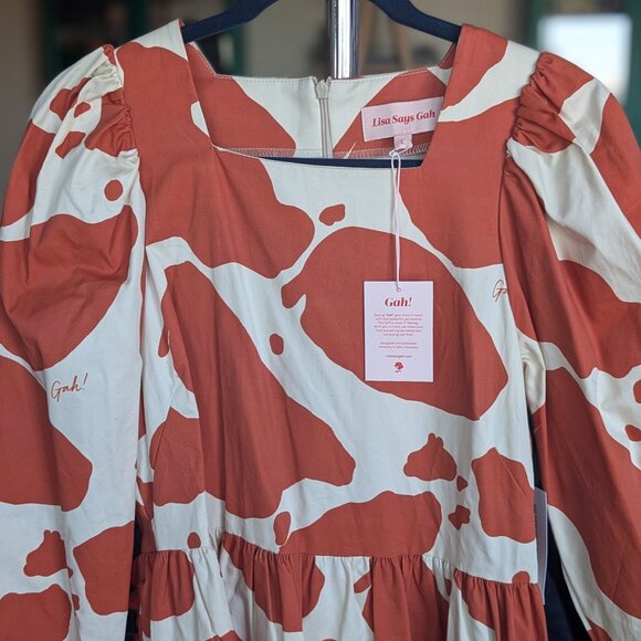 NWT Lisa Says Gah! Maddie Dress in Moo! Print - Picture 2 of 2